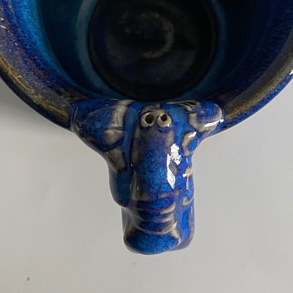 Blue Glazed Pottery Mug with Lobster by DAVE - Picture 4 of 8